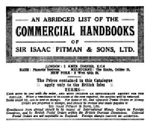 [Gutenberg 51811] • An abridged list of Commercial Handbooks of Sir Isaac Pitman & Sons, Ltd.